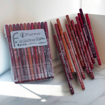 Flormor Let Your Beauty Endless Perfect Lip Liner Pencil Pack of 12pcs