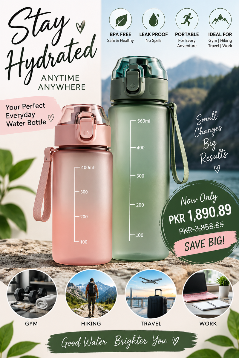 BPA-Free Leak-Proof Sports Water Bottle | Portable Gym & Travel Bottle